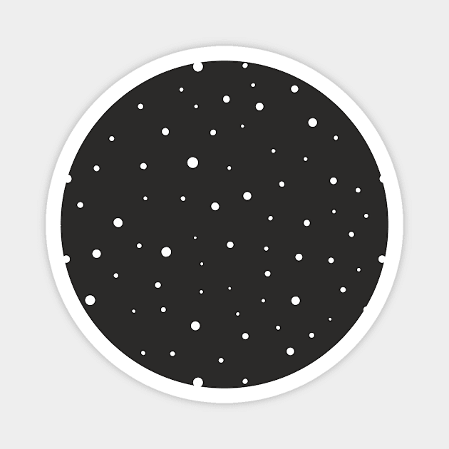 Dots black and white Magnet by FrauK